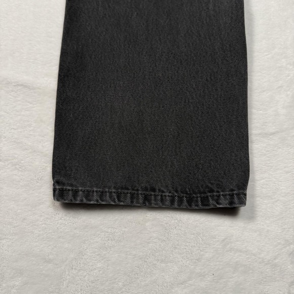 Levis 550 Jeans Mens 44x30 Black Relaxed Tapered Fit Denim Pants Stonewash - Picture 9 of 16